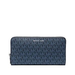 New Michael Kors Cooper Logo Zip-Around Wallet Admiral / Pale Blue